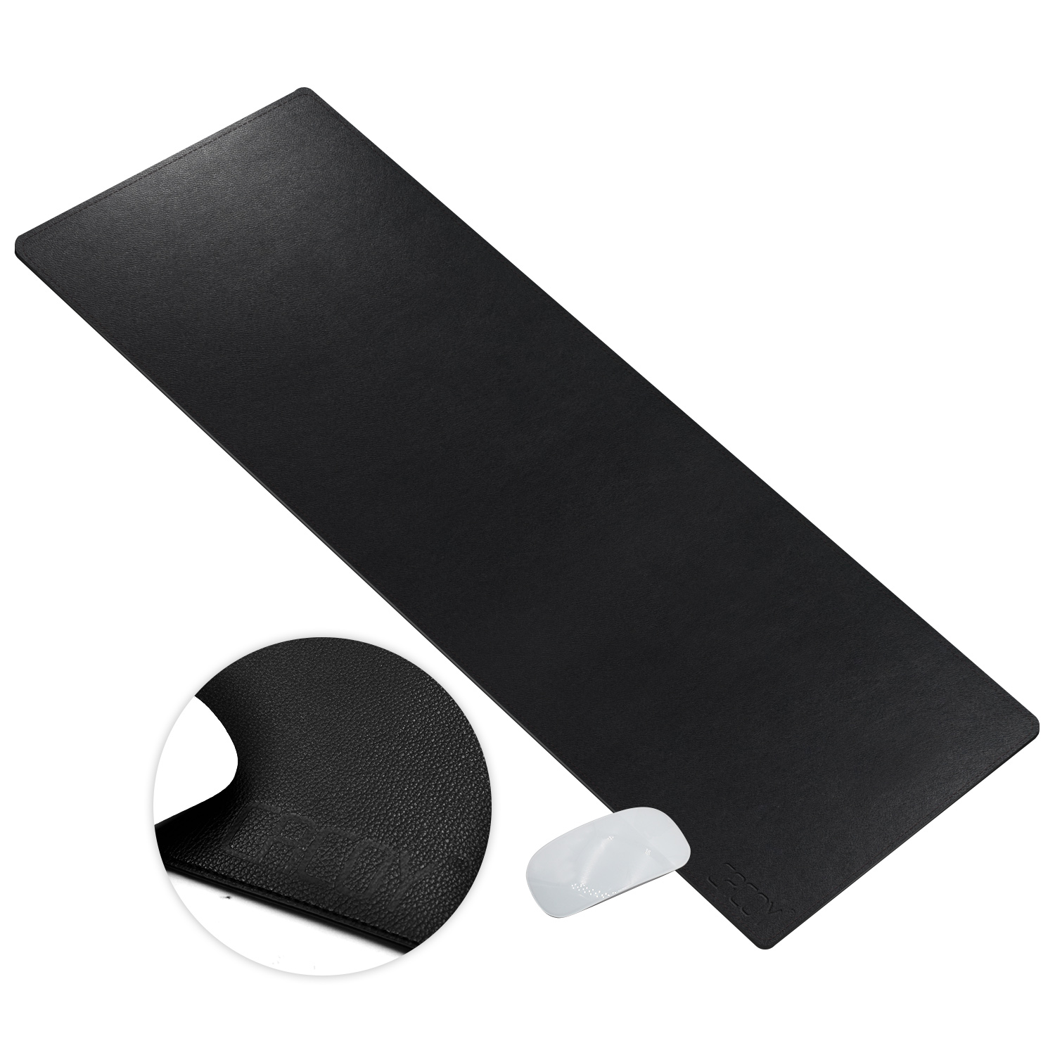 Large Artificial Leather Desk Pad - Black